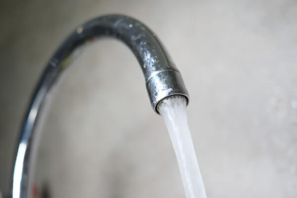 hard water from tap